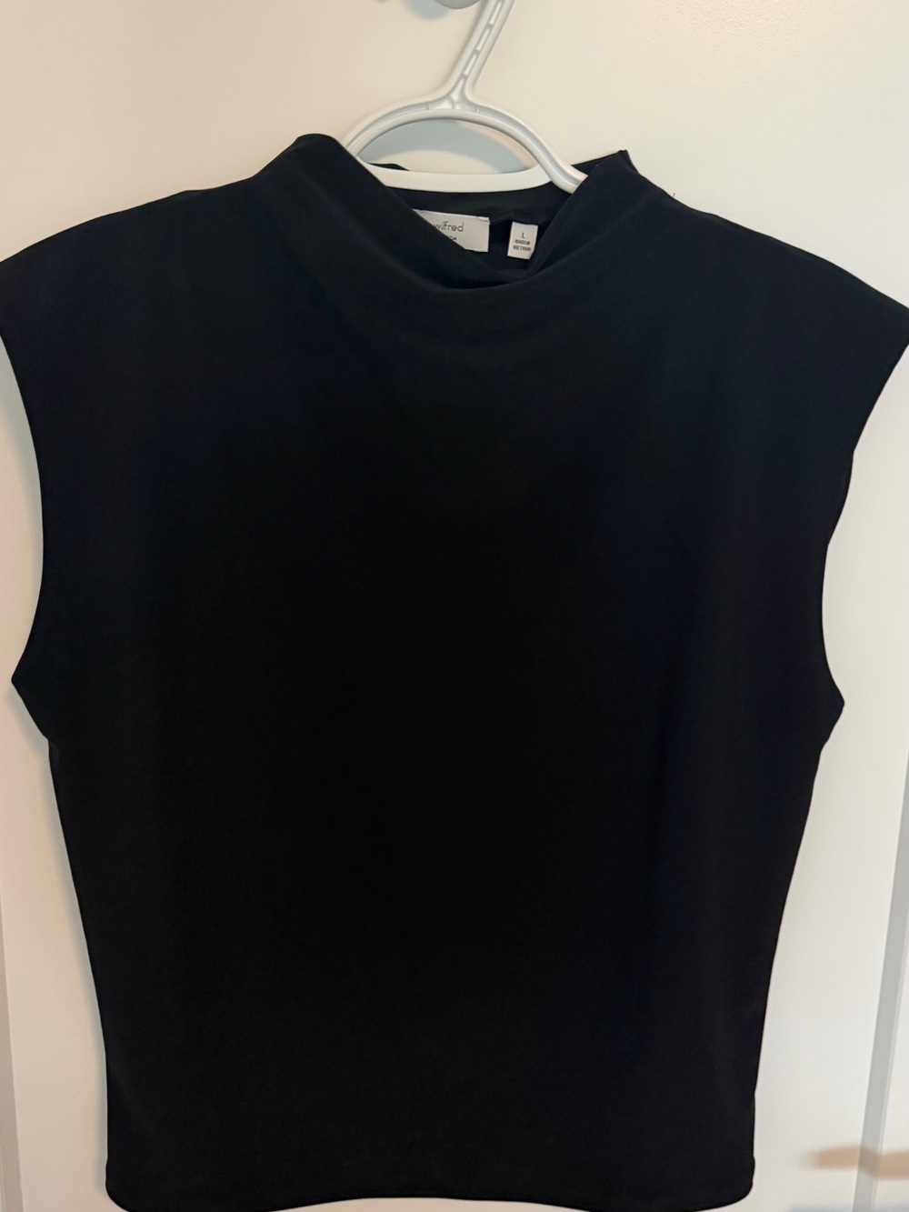 Wilfred Black Sleeveless Mock Neck Tank Top
